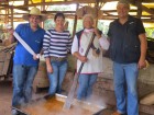 Almoço preparado no tacho pela Equipe da Emater/RS-Ascar.